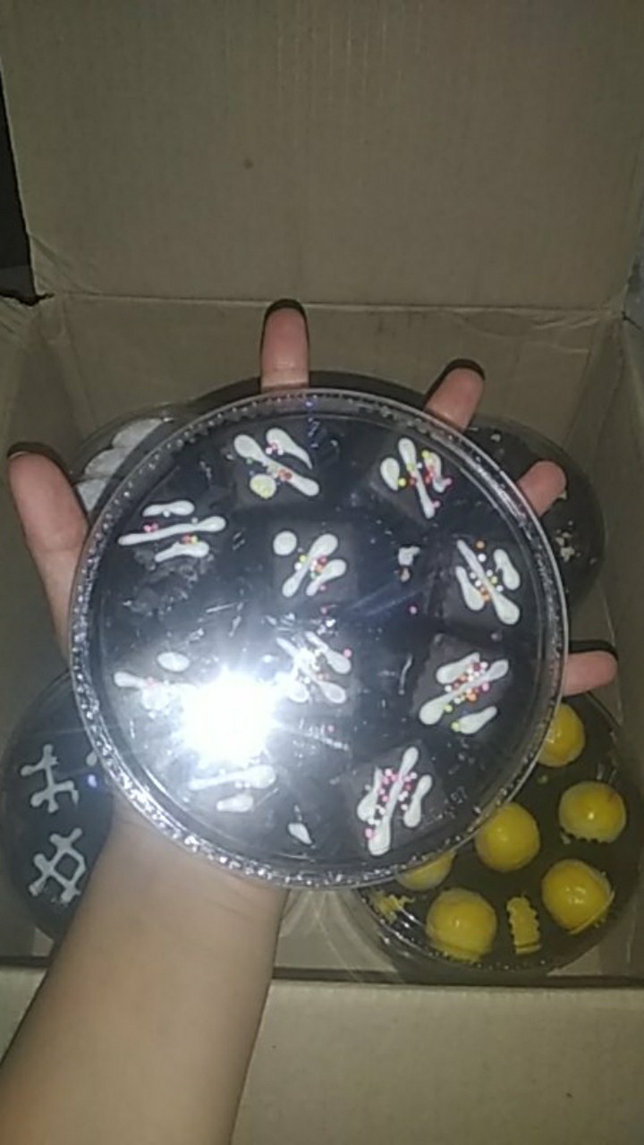 Per 12 Pcs Toples Kue Kering Bulat 1/4 Kg Ld0167 Stoples Plastik Mika Seperempat Delice Ld 0167