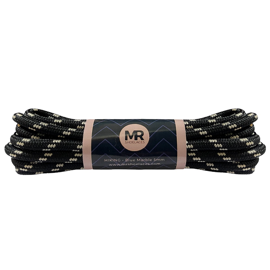 MR Shoelaces HK09 Blue Marble (Biru Gelap) Tali Sepatu Hiking Motif 4-5mm 90cm 100cm 120cm 130cm 150cm 180cm 200cm (Katun Cotton)