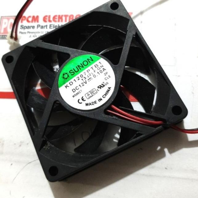 ➪ fan 12v kipas pendingin sunon 7x7cm 7cm 7 cm kb1207ptb1 tebal 14mm ❋
