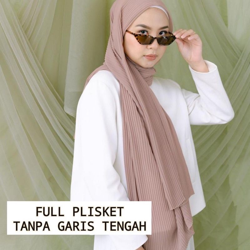 HIJAB PASHMINA PLISKET FULL LIDI/HIJAB CERUTTY BABYDOLL (tanpa garis tengah) uk.180/75