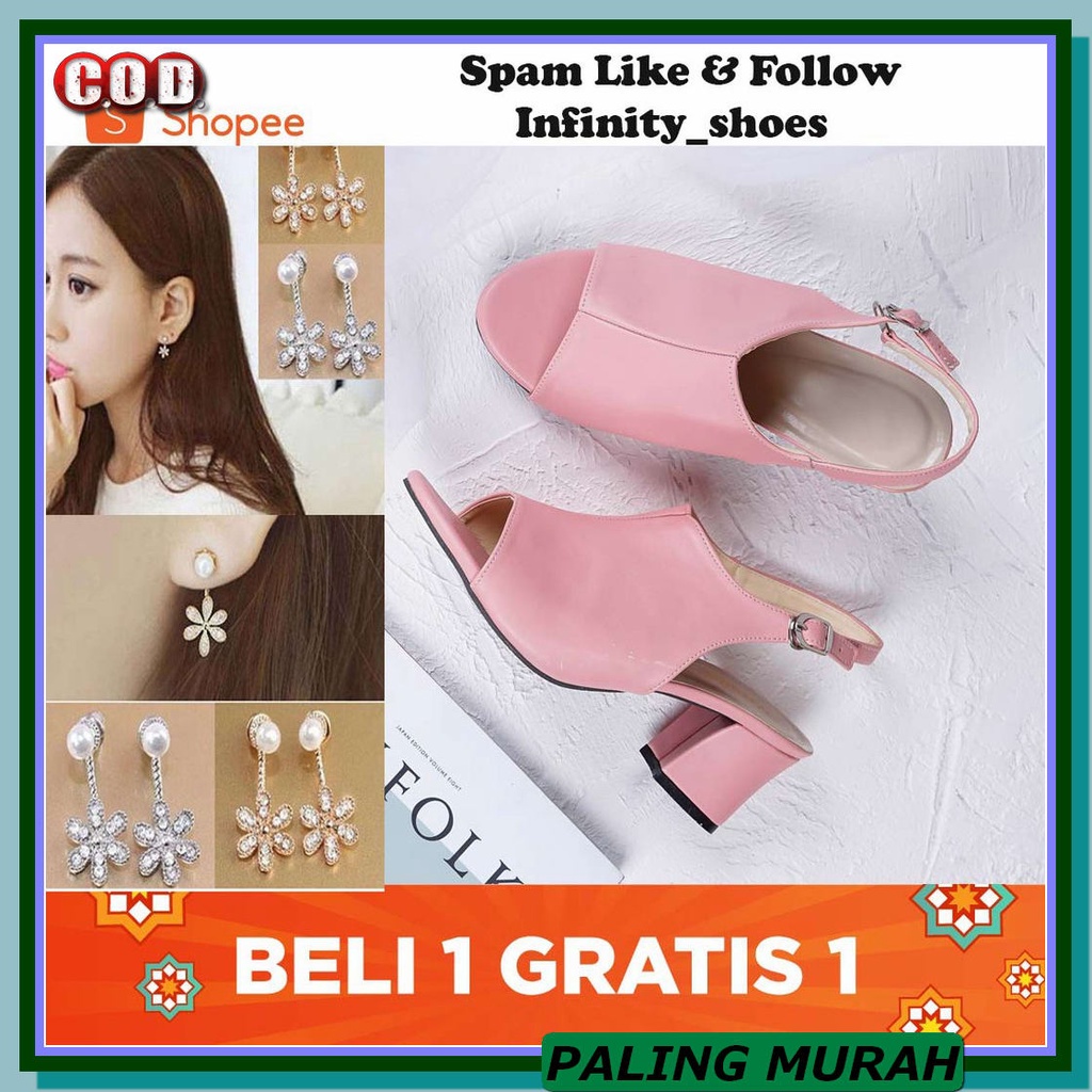 High Heels Wanita Batam Import Jimmy Choo 808 Kwalitas Semi Plati WQ987 Beli 1 Gratis 1 High Heels