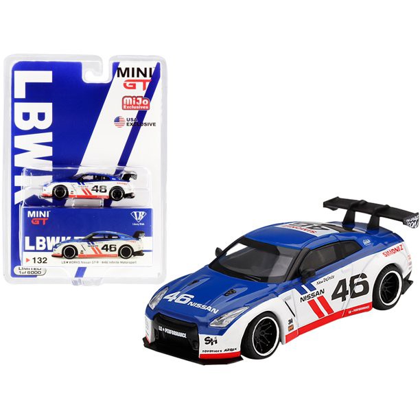 Mini GT Nissan BRE GT-R R35 / MiniGT LBWK Nissan GTR R35 Blue