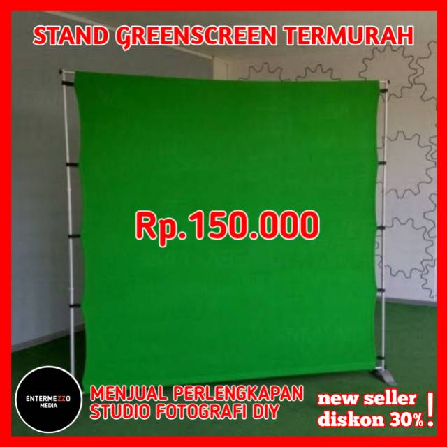 Stand Greenscreen Diy Background Video Perlengkapan Studio Photo Layar Hijau Besar Murah Terjangkau Shopee Indonesia