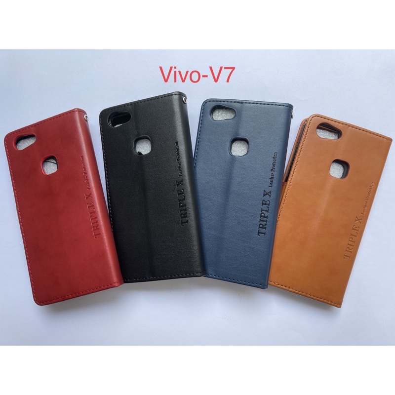 Leather Wallet Flip New Vivo V7