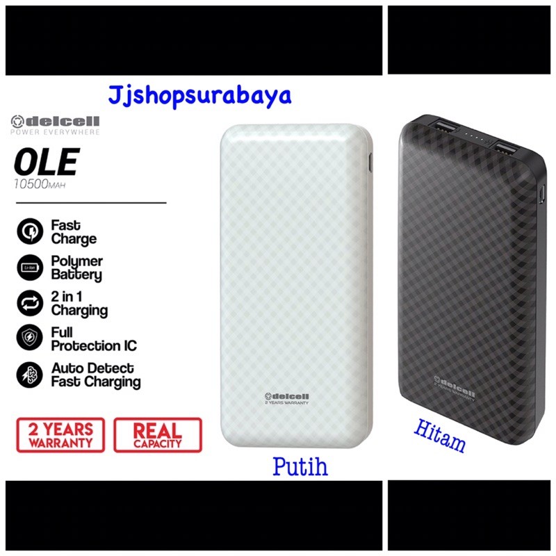 Delcell OLE powerbank slim 10500 mAH