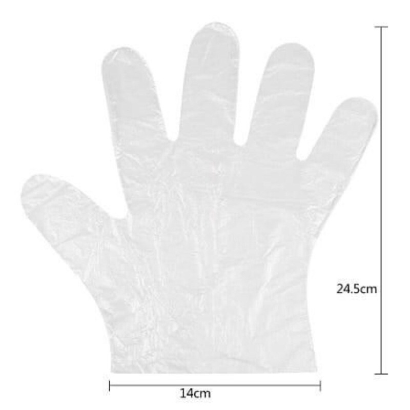 [BISA SATUAN] Sarung Tangan Plastik Gloves Isi 100 Pcs - Sarung Tangan Sekali Pakai Disposable Glove