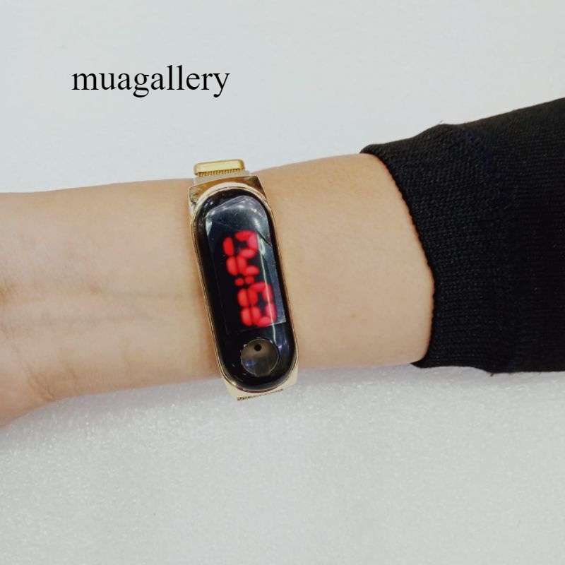 jam tangan wanita LED Digital capsul rantai pasir magnet / jam tangan LED Digital touch screen