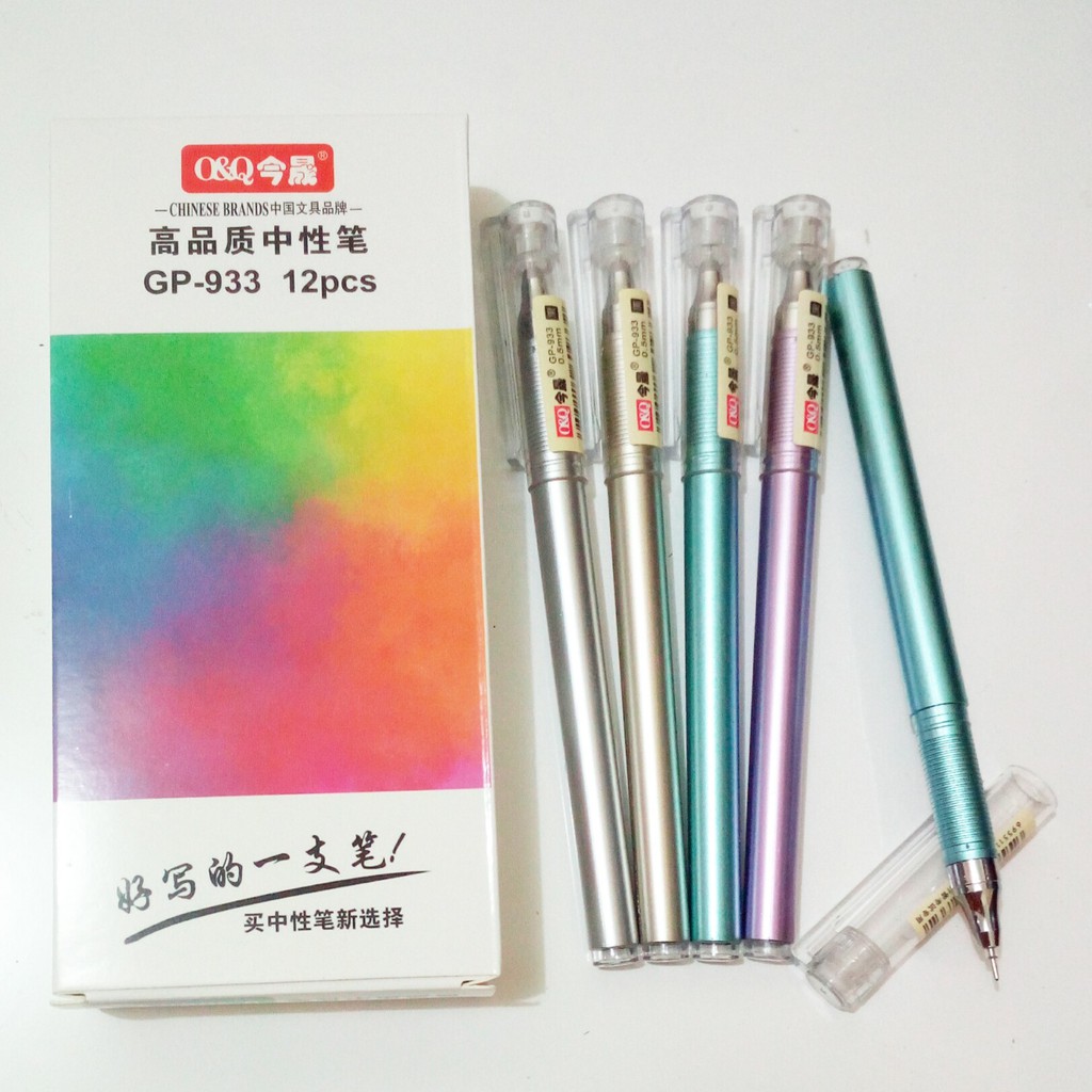 

Pulpen Gel Office berkualitas per pak isi 12 pcs / Bolpoin Gel / Pulpen Gel Motif