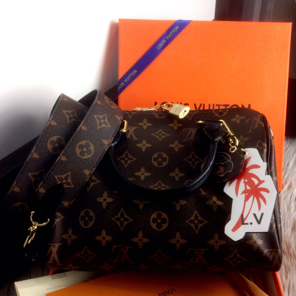 LOUIS VUITTON Speedy Bandouliere World Tours Bag SS18 sz 25x17x15cm  #LV40390 LL