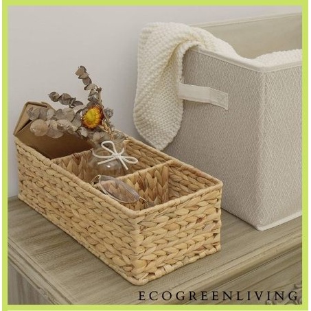 NEW - Water Hyacinth Storage Baskets , tempat tissue ,stationery supplies anyaman enceng gondok