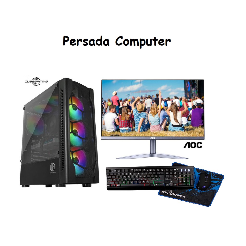 FULLSET PC GAMING RYZEN 3 3200G I 8GB I SSD I HDD 500GB I LED 24&quot;