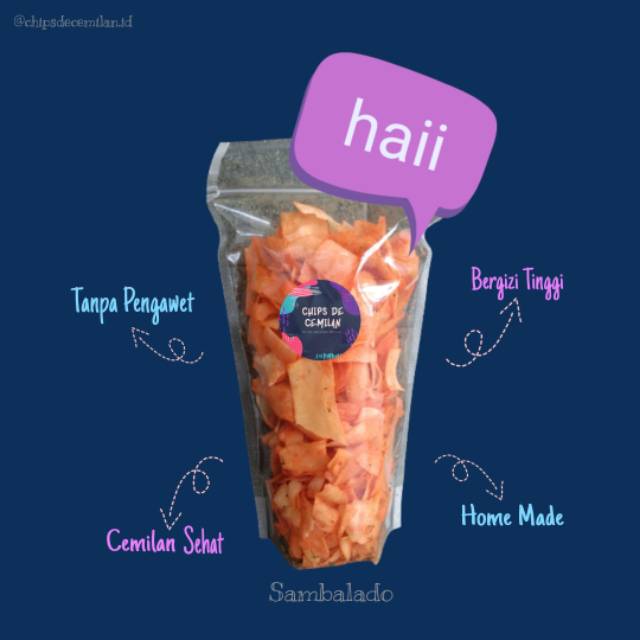 

Chips de cemilan 250 gram - Cemilan / snack / Kripik singkong