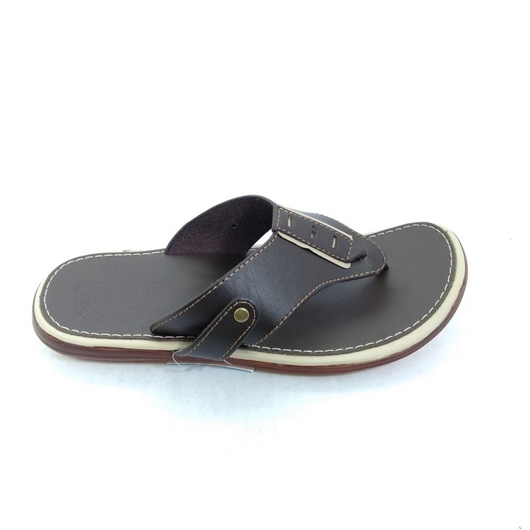 Sandal Casual Pria Cowok Goleo P01 Coklat