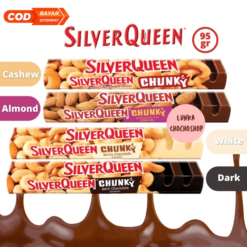 

SILVERQUEEN Chunky Bar 4 Varian Rasa - 95gr