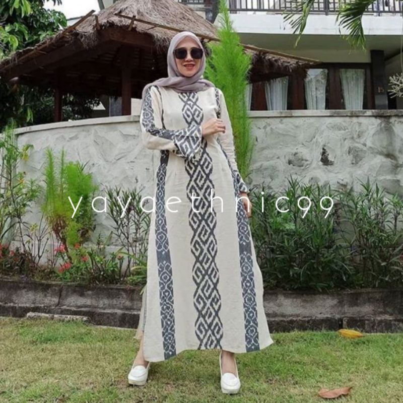 Set couple baju prewed, kemeja ethnic tenun troso, baju kondangan, baju lebaran, gamis tenun, couple baju kondangan tenun troso