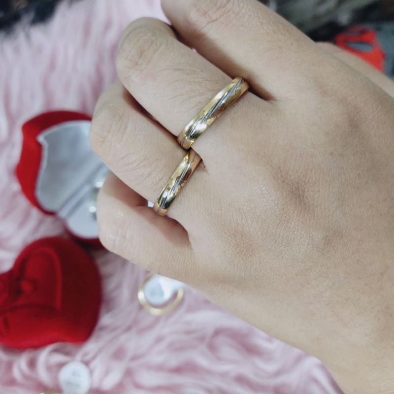 cincin Tunangan AWET BERTAHUN TAHUN Anti karat Anti iritasi kualitas import