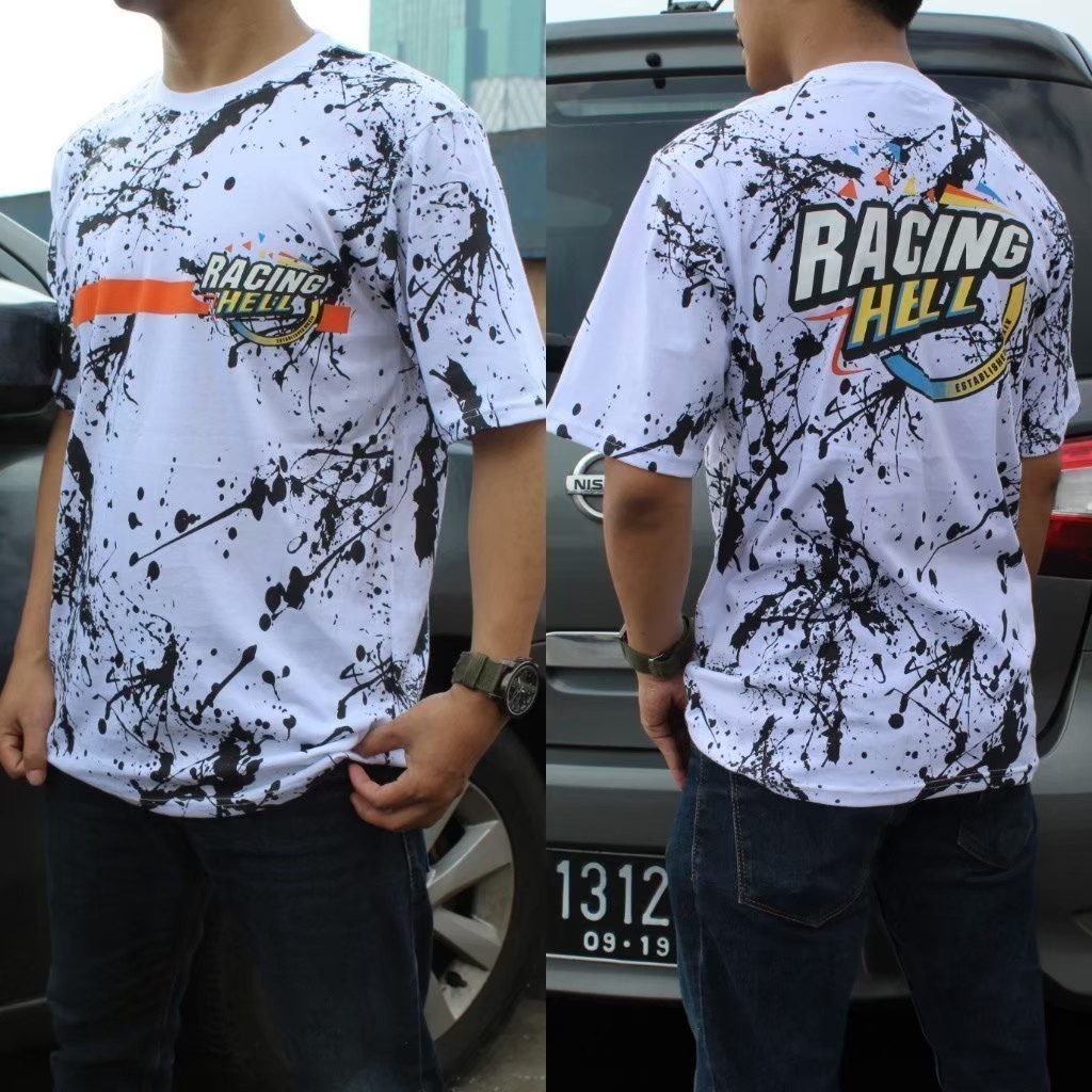 Kaos Racing Hell Fullprint - Kaos Distro Pria Wanita