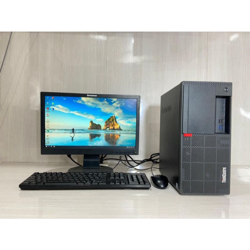 Paketan Pc Lenovo M920T Core i7 Gen 8 Ram 8Gb Hdd 1Tb Lcd 19in Wide Termurah Bergaransi