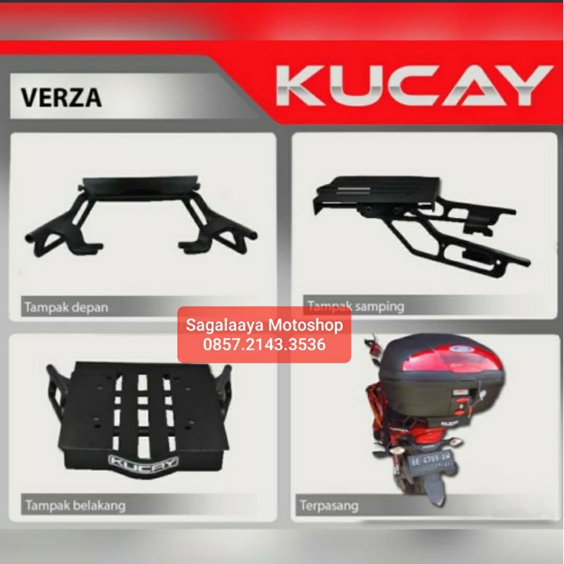 bracket kucay geser Honda Verza breket CB Verza 150 givi kappa shad KMI box motor