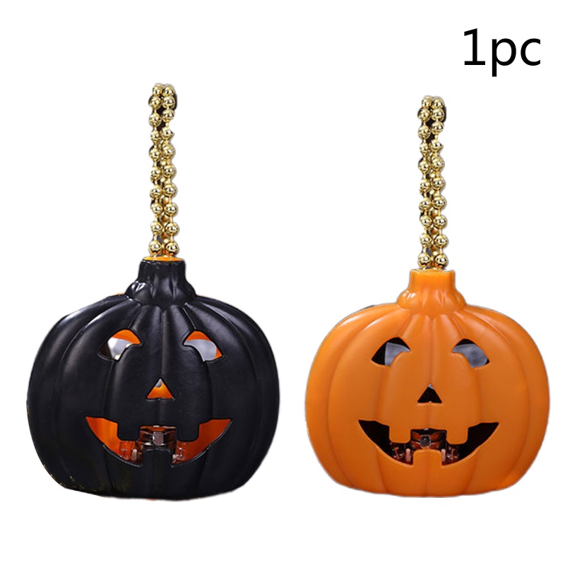 Kalung Liontin Bentuk Labu Halloween Dengan Led Untuk Dekorasi Dinding