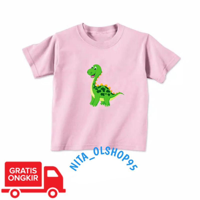 baju anak karakter lucu, baju anak dinosauros kids