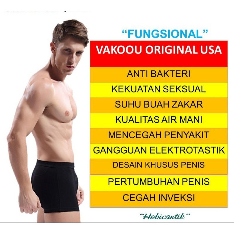 Vakou ORIGINAL VAKOOU VAKOU CELANA DALAM KESEHATAN BOKSER / Clana Dalam Pria Kesehatan mr P crlana Dalam Pria Dewasa Big size