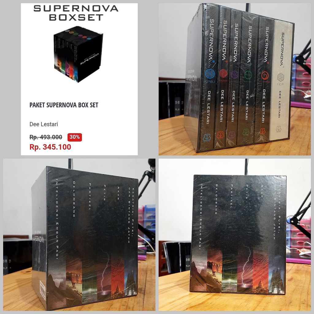 Buku Novel Supernova Boxset by Dee Lestari TERMURAH