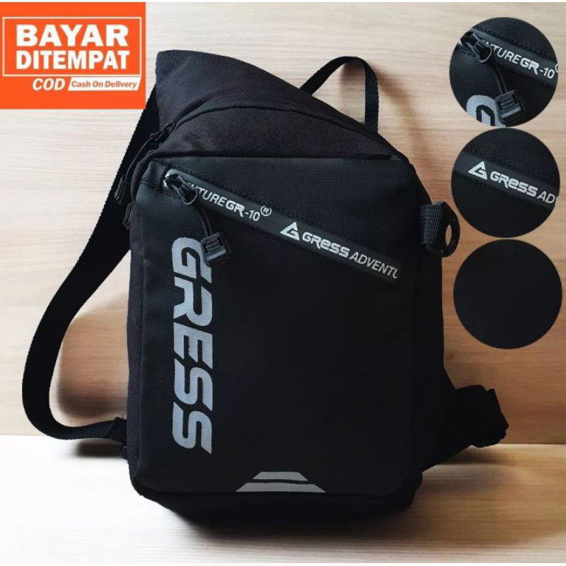 Tas slingbag Gress10 Adventure Tas slempang pria termurah (100% ORIGINAL GRRSS)