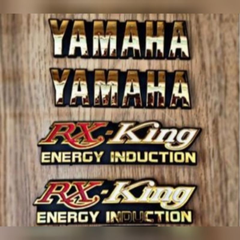 Emblem Logo Tangki Yamaha RX-King Set Logo Bok Aki Rx-King Tebal