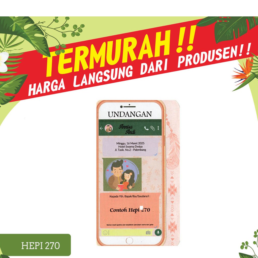 Blangko Undangan Hepi 270 Termurah Erba Java