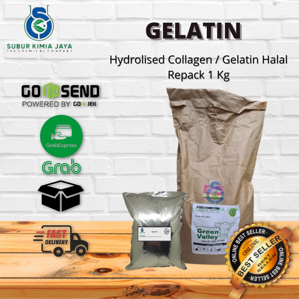 

Gelatin Bloom 150 HALAL / Gelatin Bubuk 1 Kg