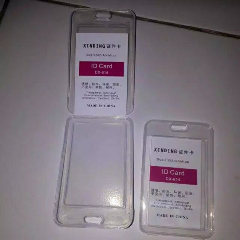 

ID CARD HOLDER TRANSPARANT/TEMPAT ID CARD BENING 2 SISI/ ID PHOTOCARD