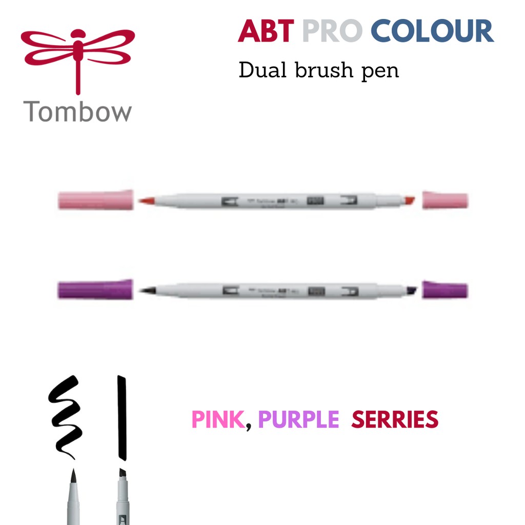 

Tombow ABT Pro Colour Dual brush pen Pink and Purple Series
