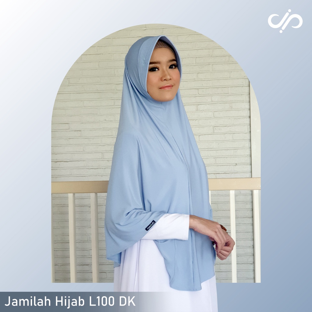 L100 DK - Jilbab Instan Jumbo Jersey Premium Bergo Jumbo Polos Ori Jamilah Hijab