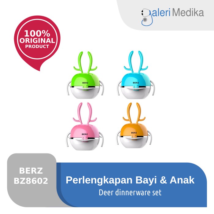 BERZ BZ8602 - Crab dinnerware set / perlengkapan Makan Bayi