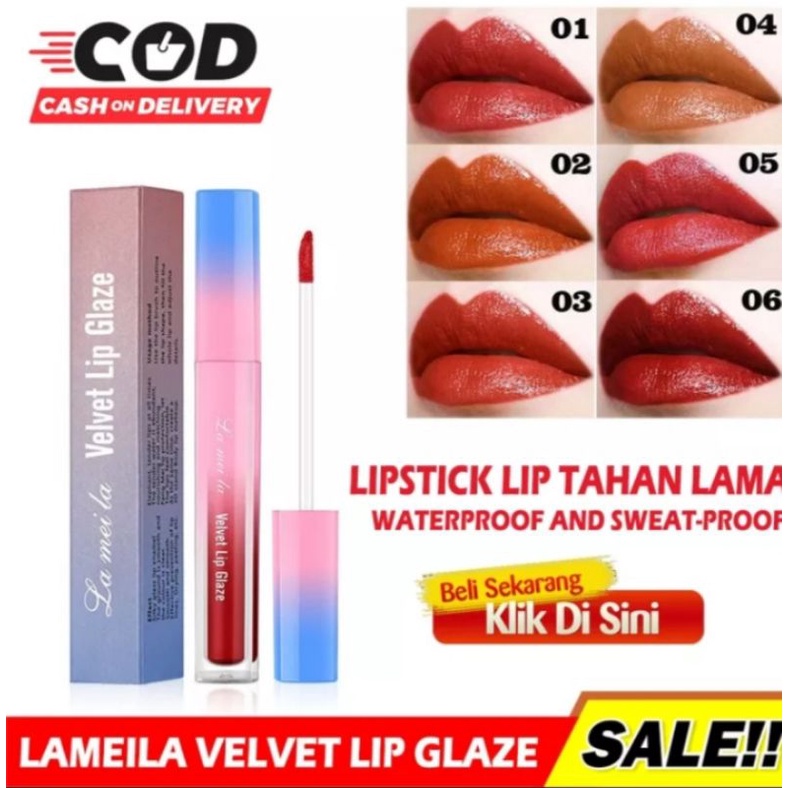 LIPSTIK  LAMEILA 1011 SILKY GLASS VELVET LIP GLAZE