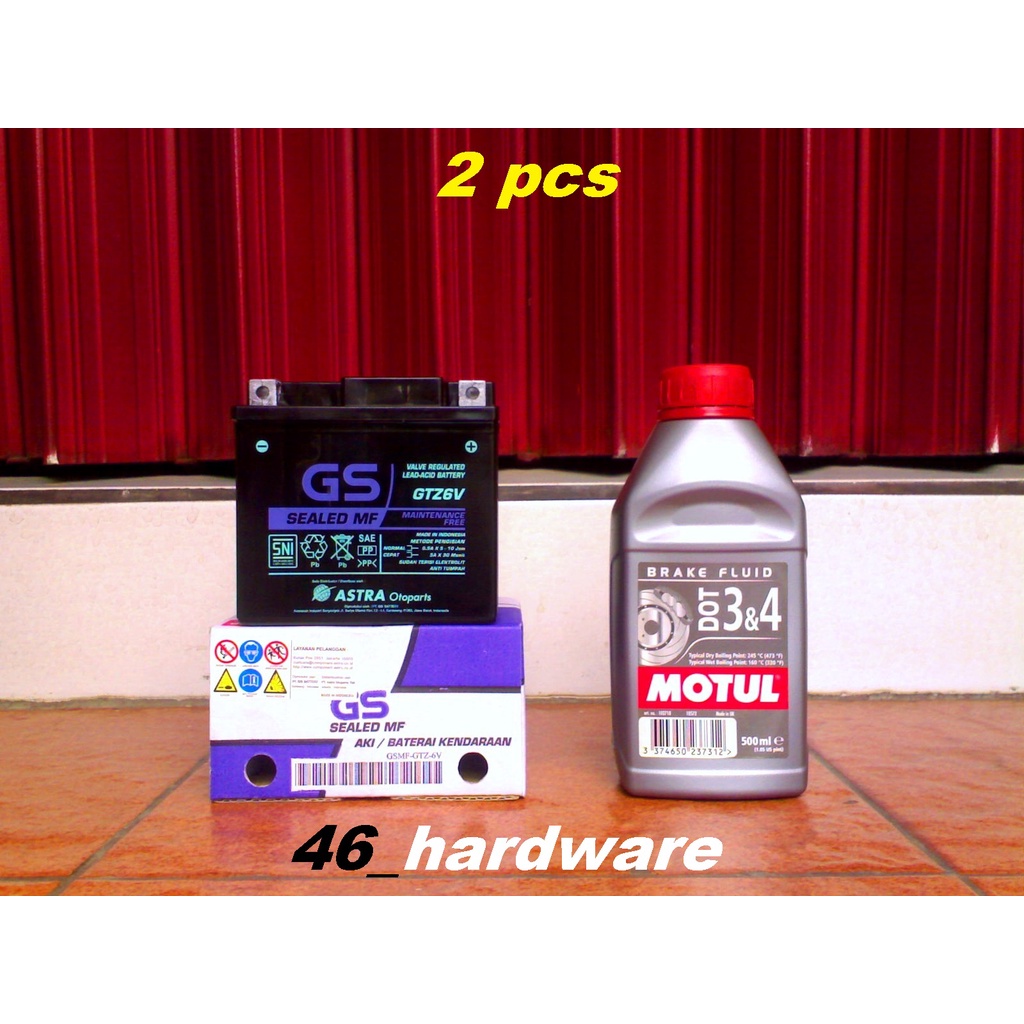 AKI GS SEALED MF GTZ6V 12V 5Ah MOTUL DOT 3&4 BF VARIO PCX ADV FU GSX - 46_hardware