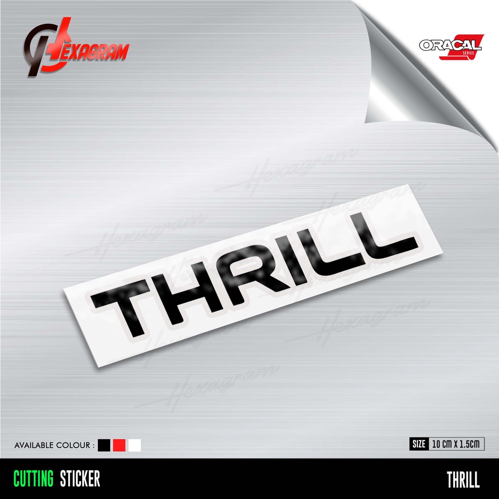 Cutting Sticker Sepeda THRILL Logo | Stiker Sepeda Logo THRILL | THRILL