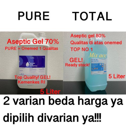 REFILL Aseptic Gel ONEMED =TOTAL MED 5 LITER Hand Sanitizer Antiseptic