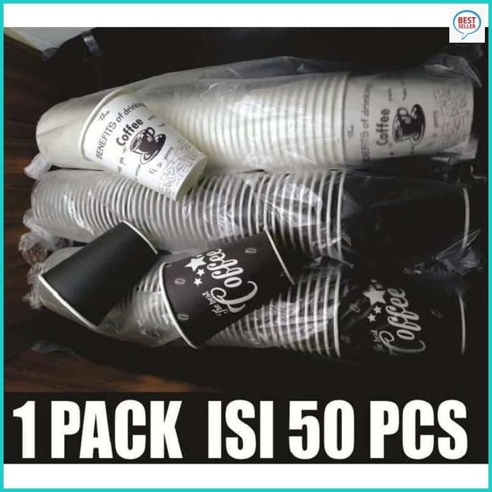 5T7H8Iy8- Paper Cup 8Oz 50Pcs Gelas Kertas Kopi Tahan Panas 240Ml Coffee 8 Oz 4R6Fuy8-