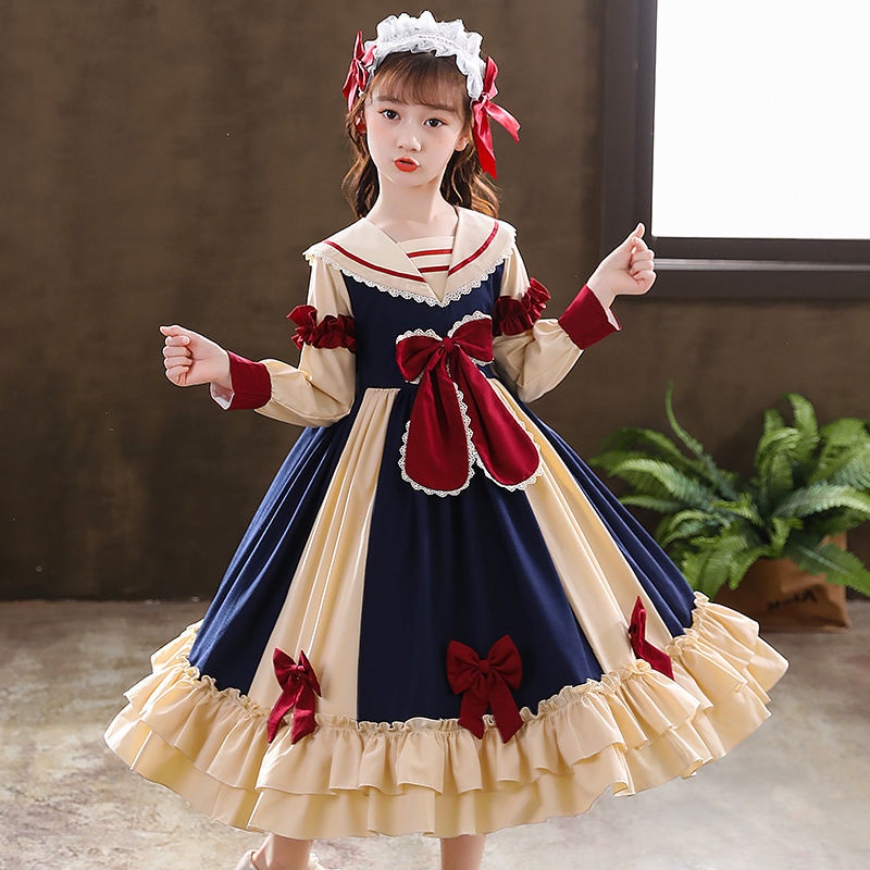 Autumn and winter girls dress Lolita Lolita skirt Lolita exotic children's dress 2021 children's pri