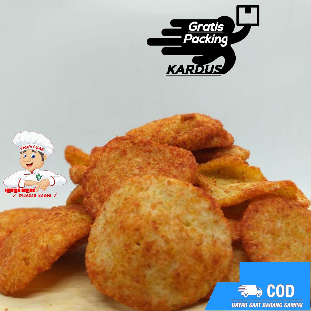 500g Basreng Stik PEDAS jajanan jadul | makanan ringan - basreng pedas - snack kiloan - basreng-B.KOIN PDS POLOS