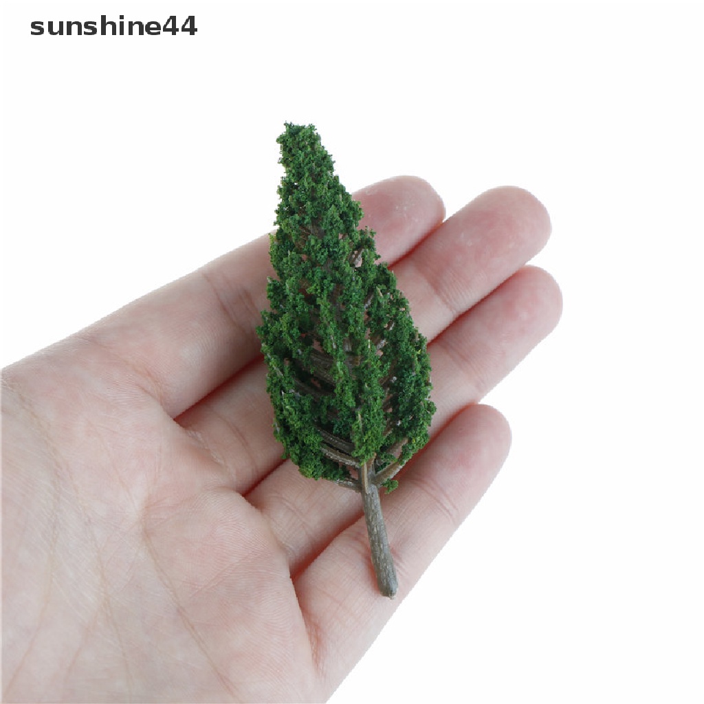 Sunshine 1pc Miniatur Pohon Cemara Mini Bahan Resin Untuk Dekorasi Lansekap Mikro