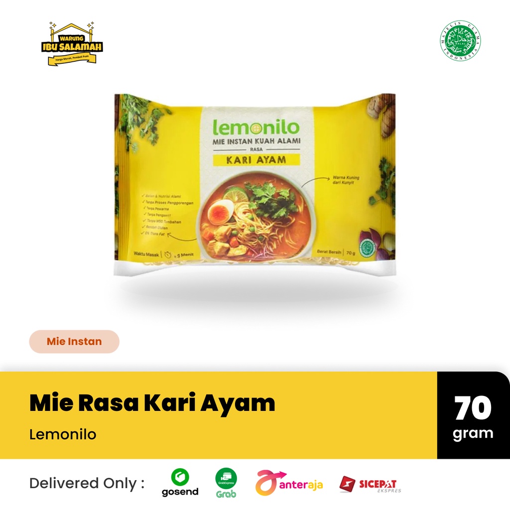 

Lemonilo Mie Sehat Mie Instan Bebas MSG Rasa Kari Ayam