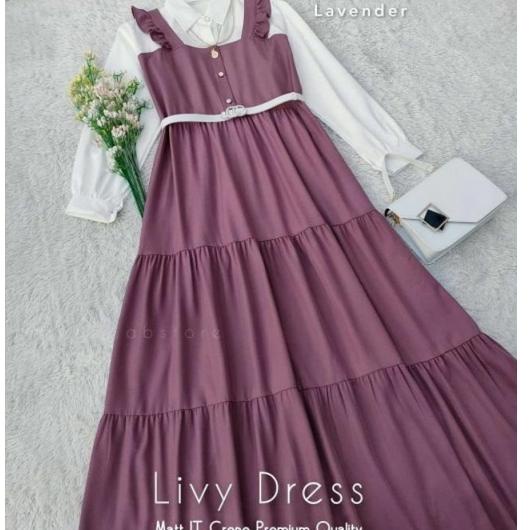 Gamis2021 / LIVY DRESS / Gamis remaja dewasa kekinian korean style "RTN.03Jn22ᴸ"
