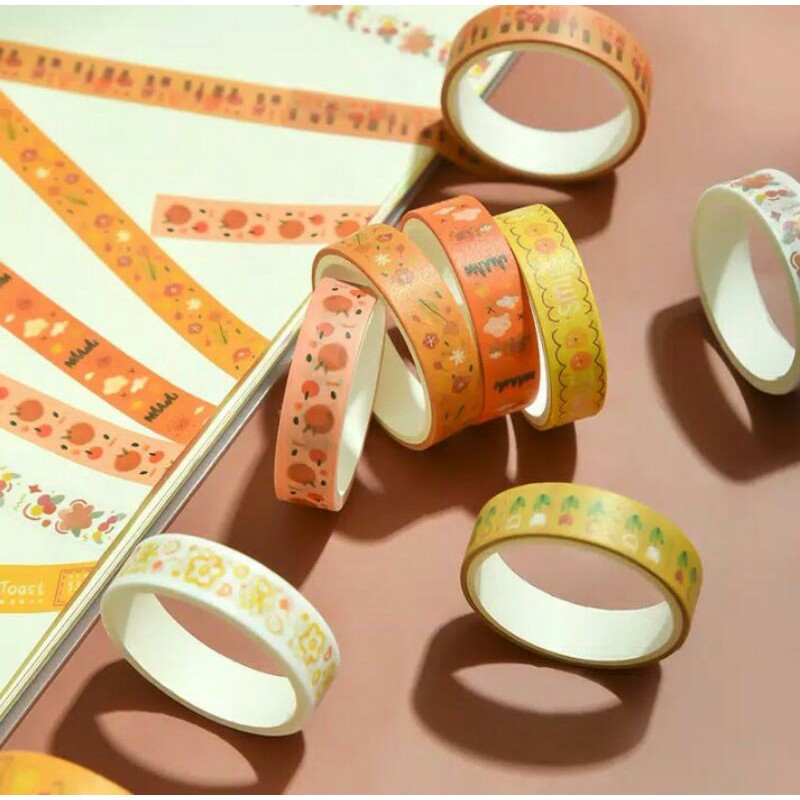 

Masking Tape/Selotip Motif Lucu Warna-Warni utk Dekorasi buku/journaling/scrapbook/murah/cutes
