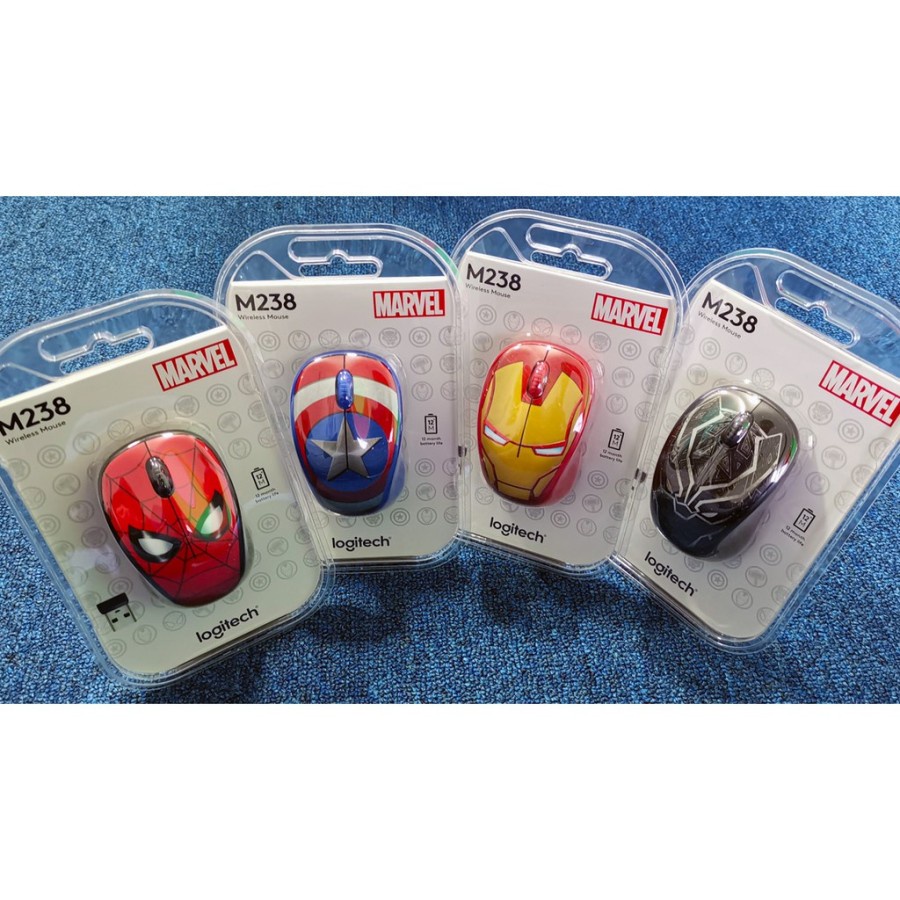 Mouse Wireless Logitech M238 MARVEL Collection - Garansi Resmi 1 Tahun