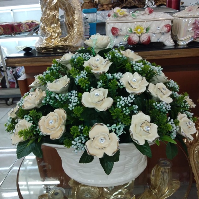 Bunga Capodimonte Rangkaian 28 Bunga / Bunga Keramik Capodimonte