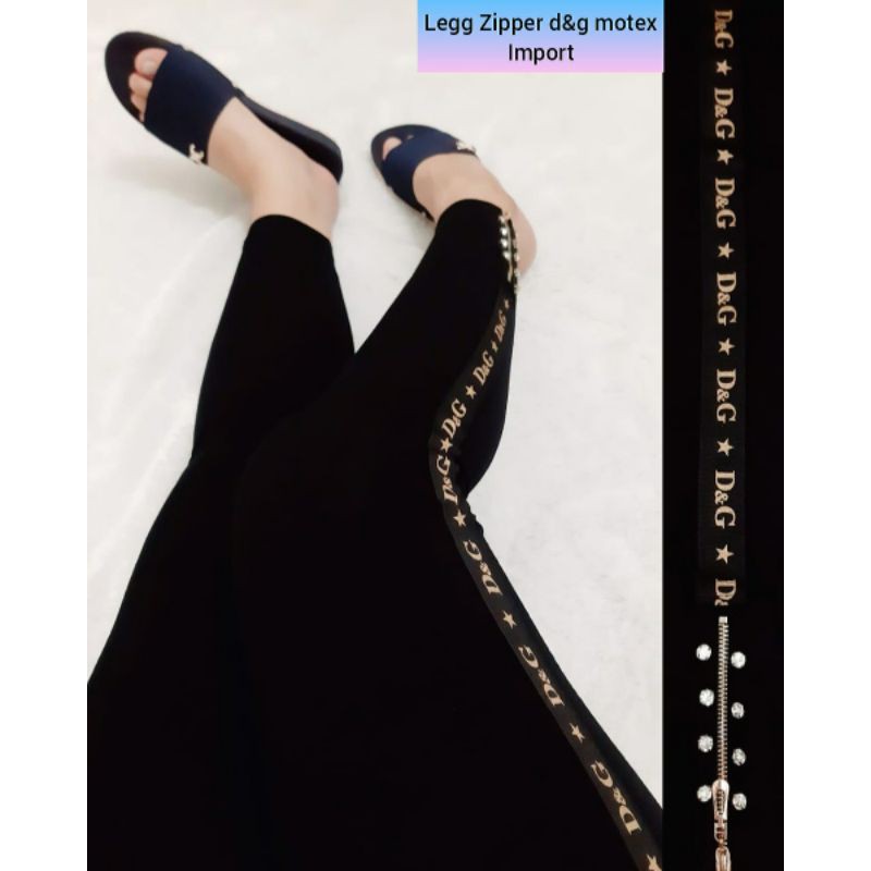 NEW LEGGING IMPORT ZIPER DG MOTE/LEGGING MURAH