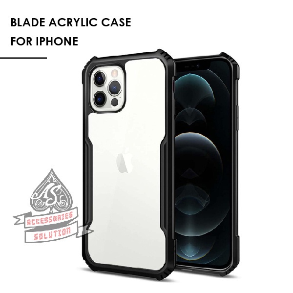 CASE HP IPHONE 6 6 PLUS 7 7 PLUS 8 8 PLUS X XR XS MAX 11 PRO MAX HARDCASE BLADE ACRYLIC